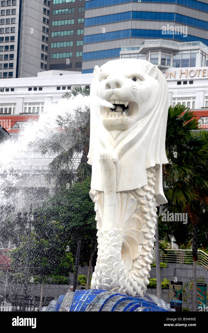 Merlion Statue, Merlion Park Singapur Stockfoto