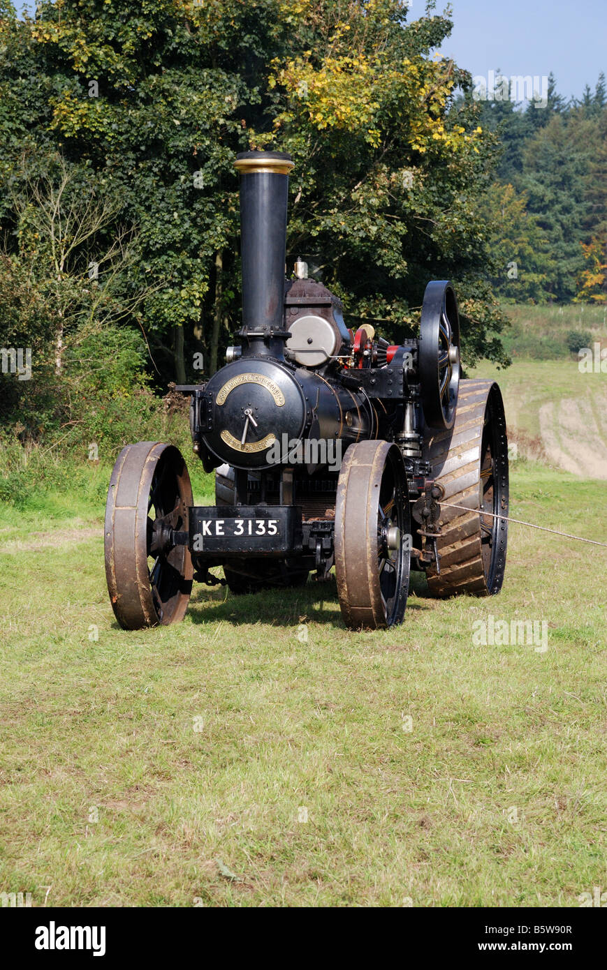 Surrey County Pflügen Match Country Fair Fowler Dampf Pflügen Engine namens General Französisch Hersteller John Fowler Co Leeds Stockfoto