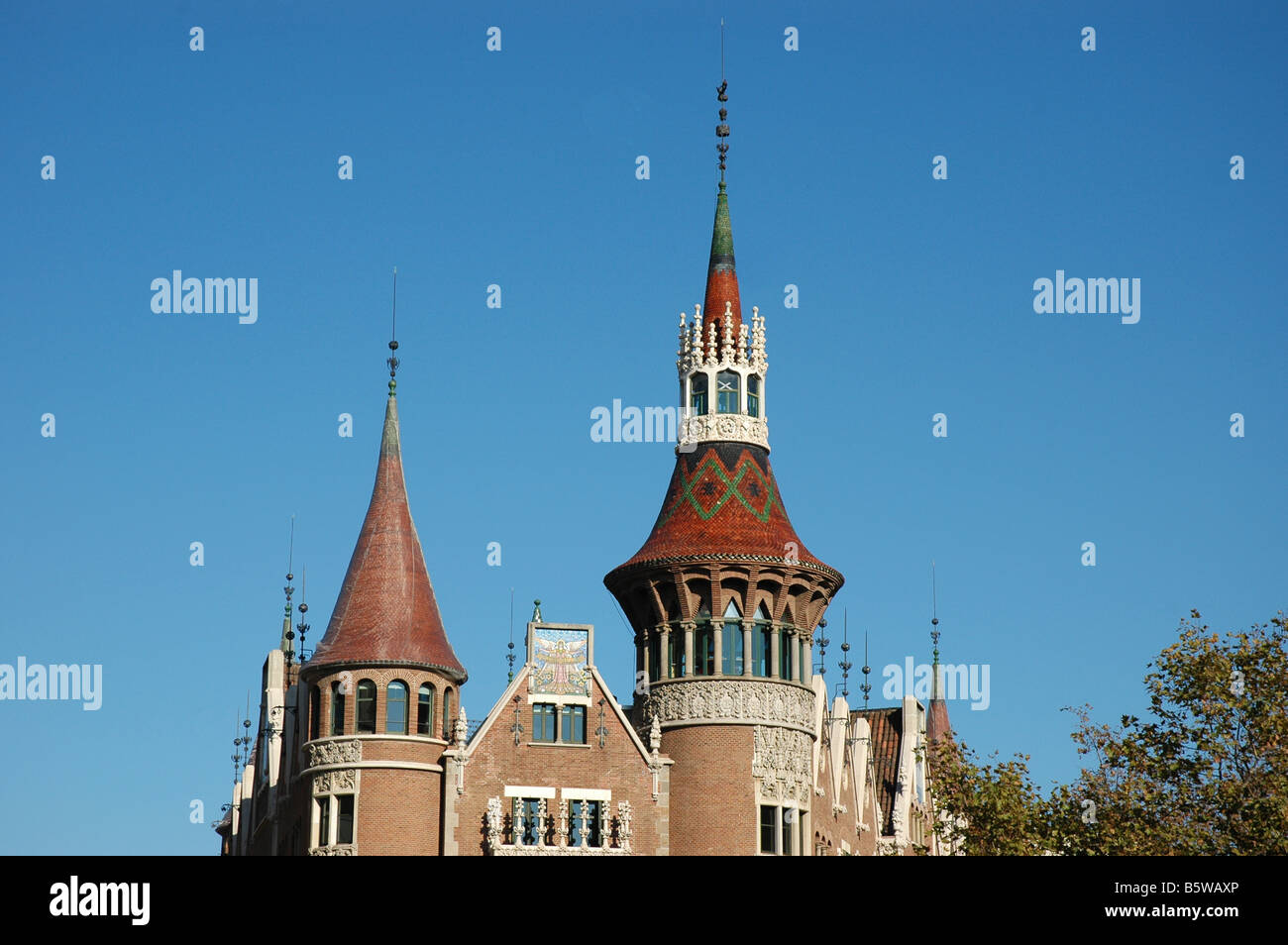 Casa Terrades, das Haus der Türme Stockfoto