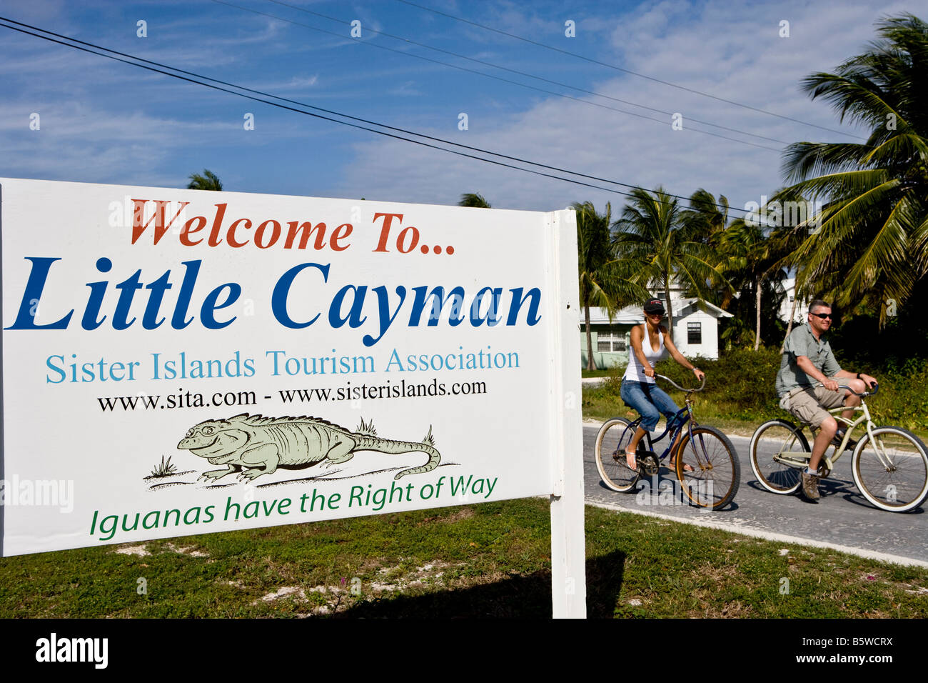 Straßenszene, Little Cayman Stockfoto