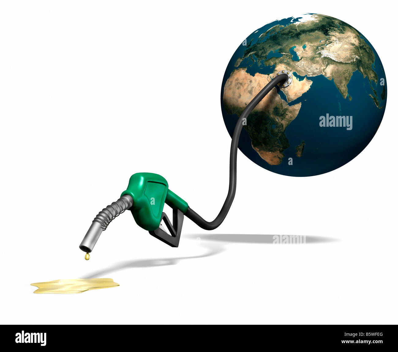 Pumpen von Gas Stockfoto