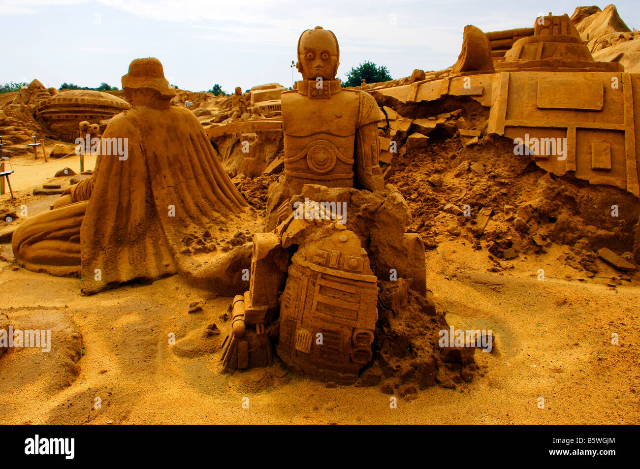 C3PO-Star Wars-Charakter-Roboter android George Lucas R2D2 Stockfoto