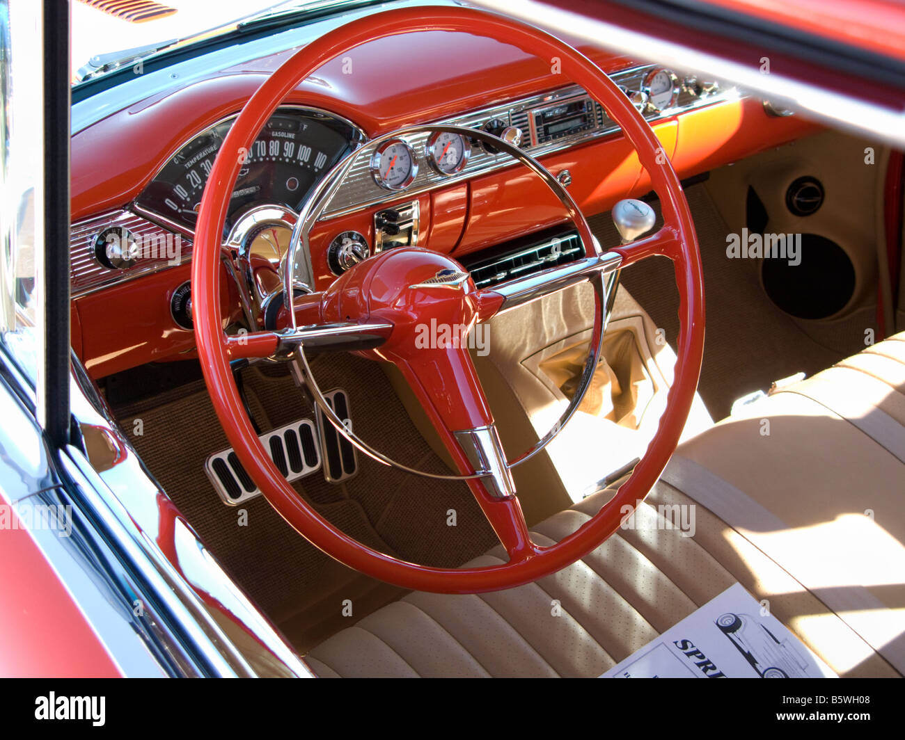 Innenausbau von 1956 Chevrolet Bel Air Stockfoto