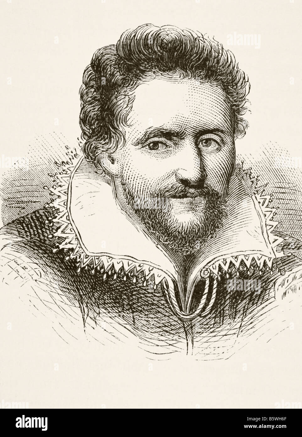 Ben Jonson alias Benjamin Johnson, 1572-1637. Englischer Renaissance-Dramatiker, Dichter und Schauspieler. Stockfoto