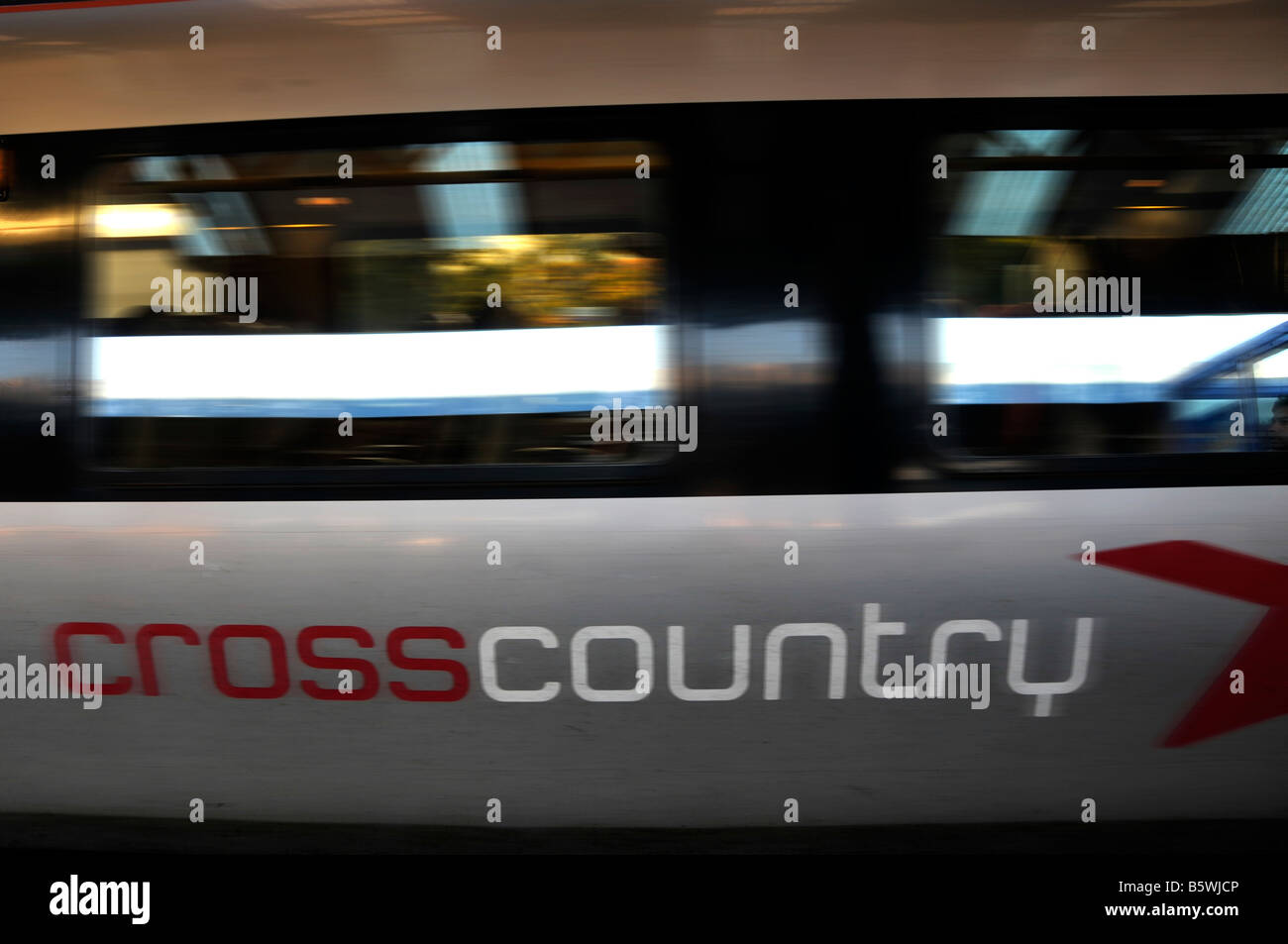 Cross Country-Bahn eine Station auf der Durchreise Stockfoto