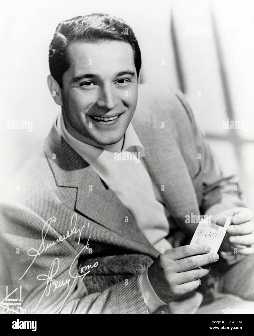 PERRY COMO U.S. Sänger und Schauspieler 1912 bis 2001 Stockfoto
