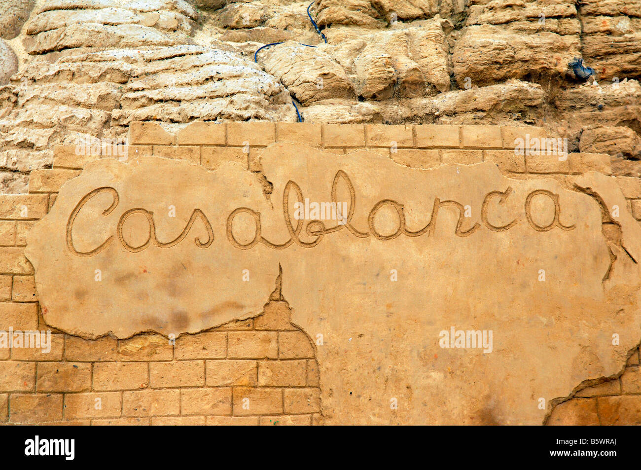 Casablanca-Afrika-Karte Stockfoto