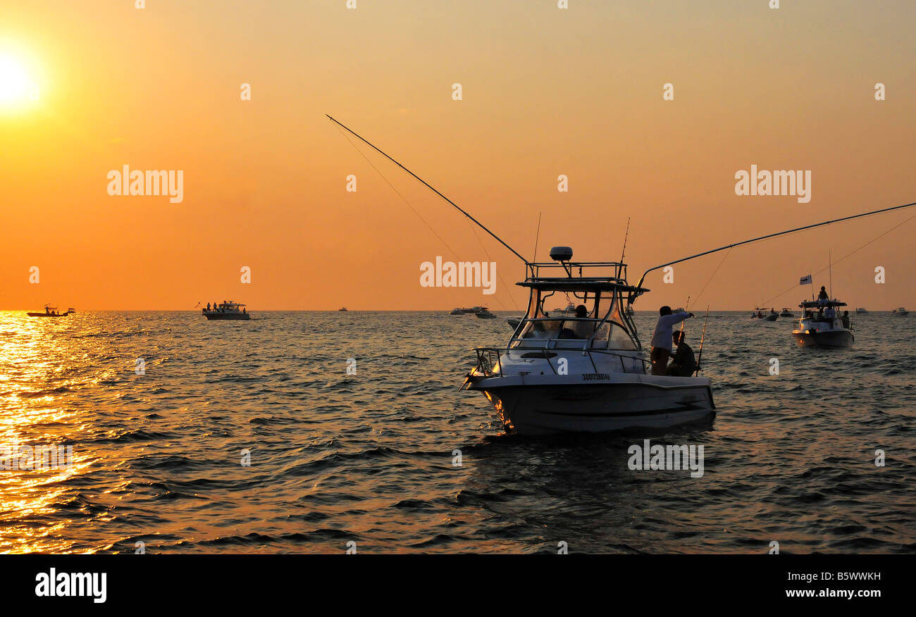 Tarpon fischen für Riesen "Poons im Bereich La Antigua Veracruz Mexiko Küste können spannend sein. Stockfoto