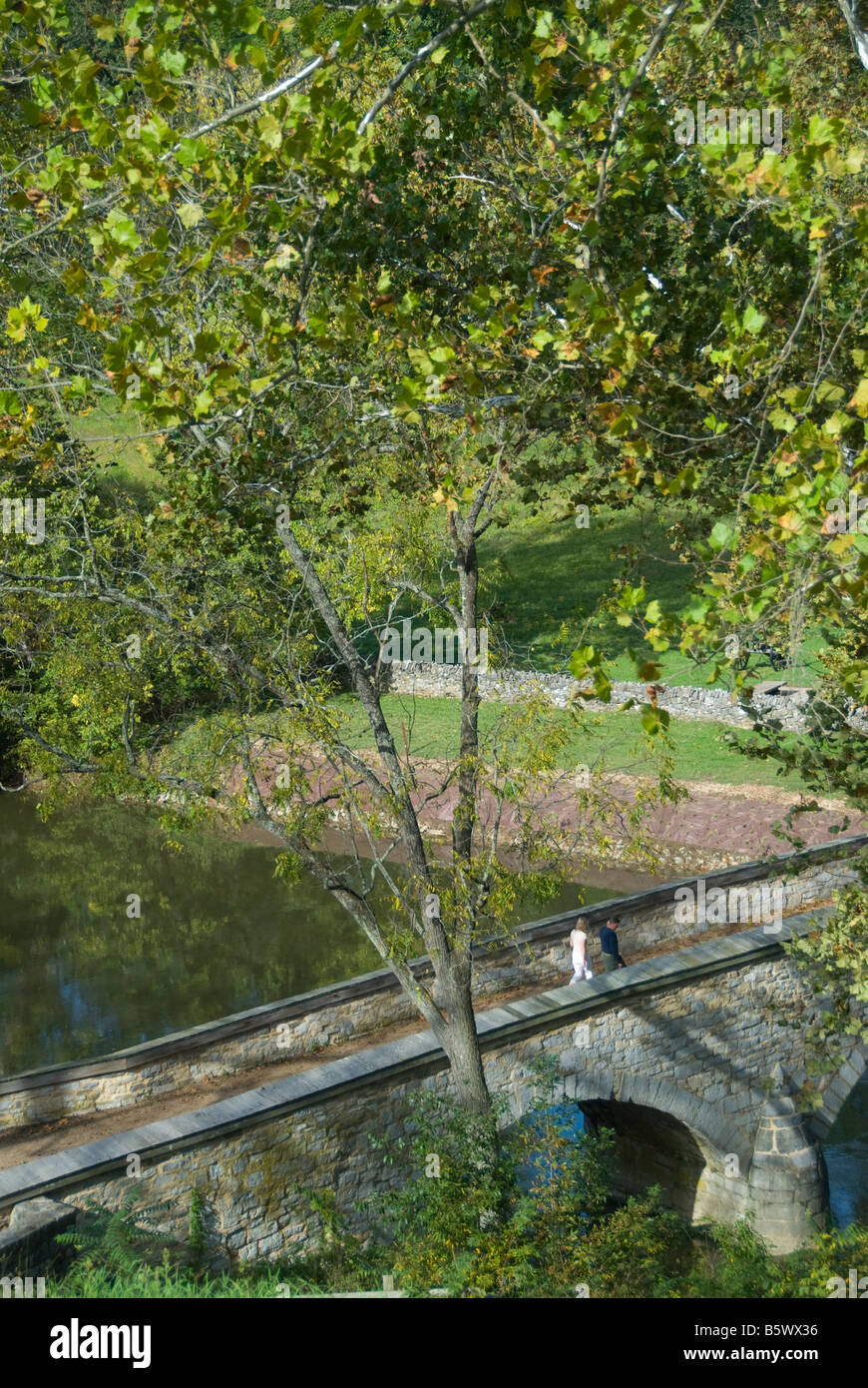 Burnside Bridge am Antietam National Battlefield, Maryland Stockfoto