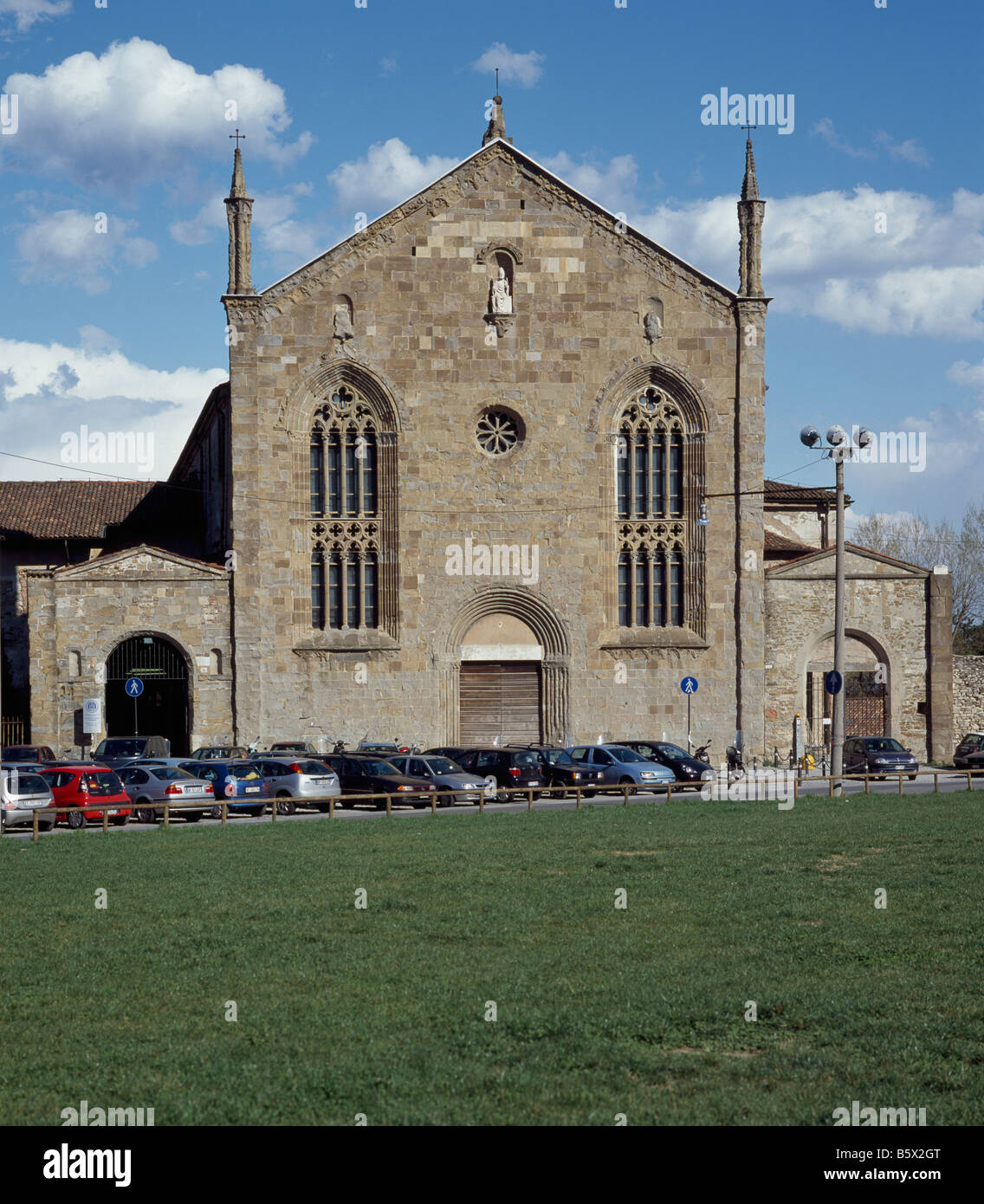 Bergamo, Italien. Sant' Agostino Fassade Stockfoto