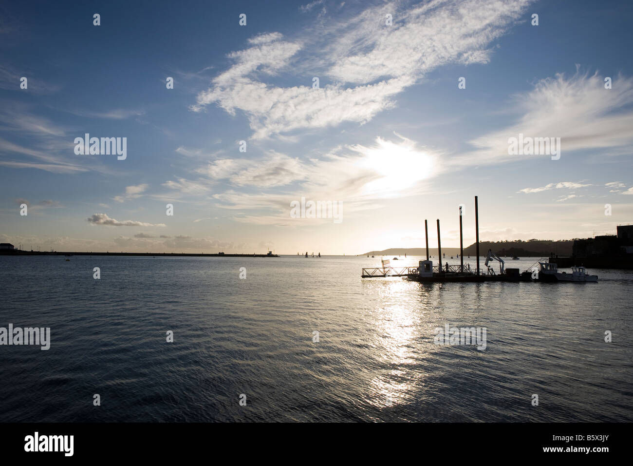 Sonnenuntergang. Plymouth Devon Südwesten Stockfoto