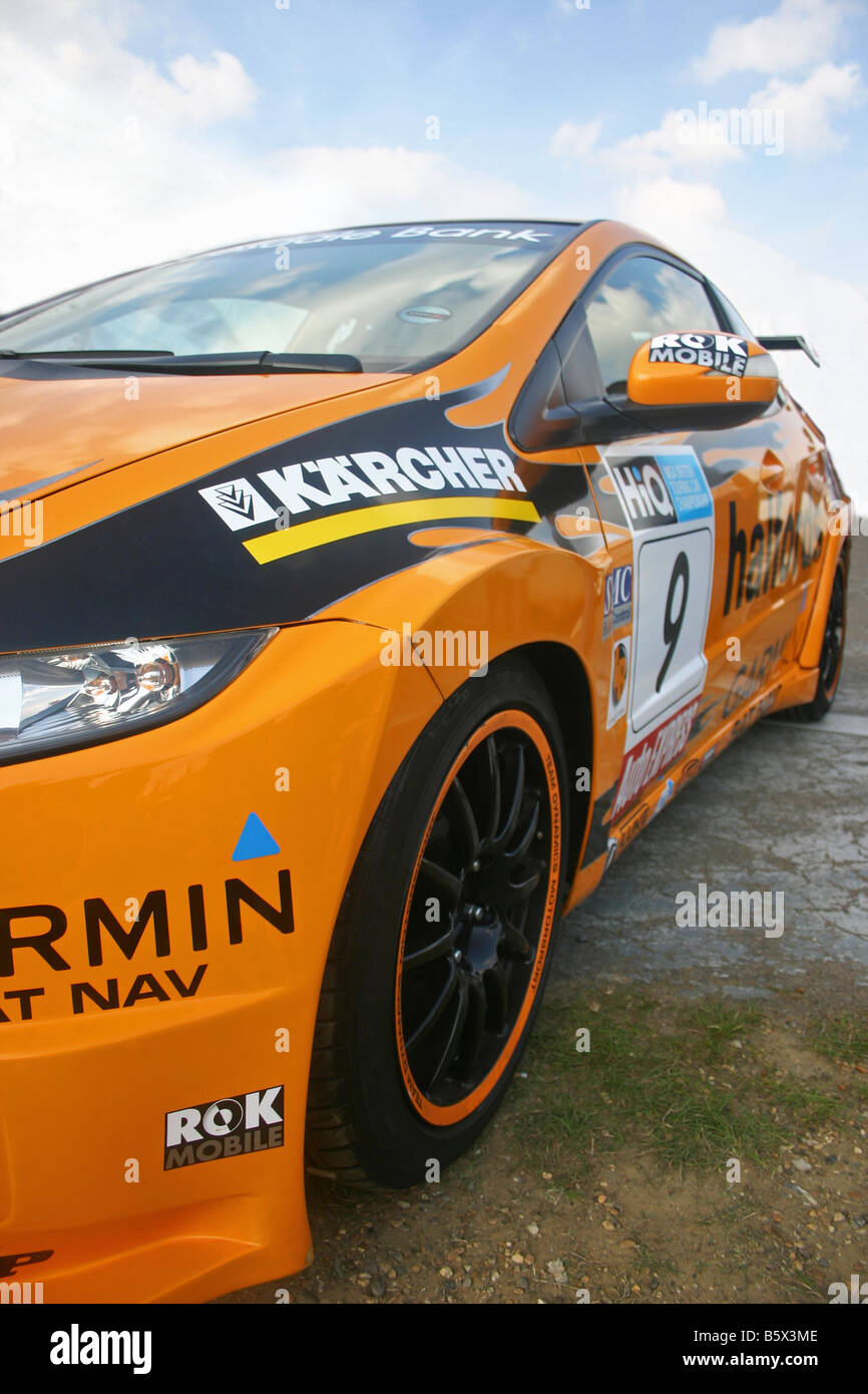 Team Halfords racing Honda civic in Brands hatch Stockfoto