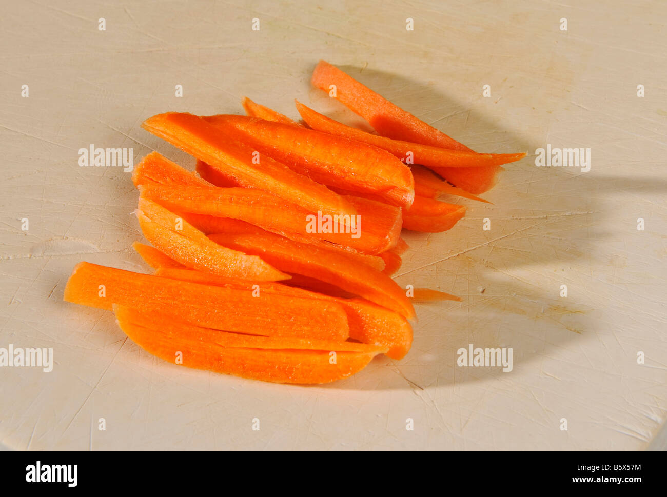 geschnittene Karotten Stockfoto