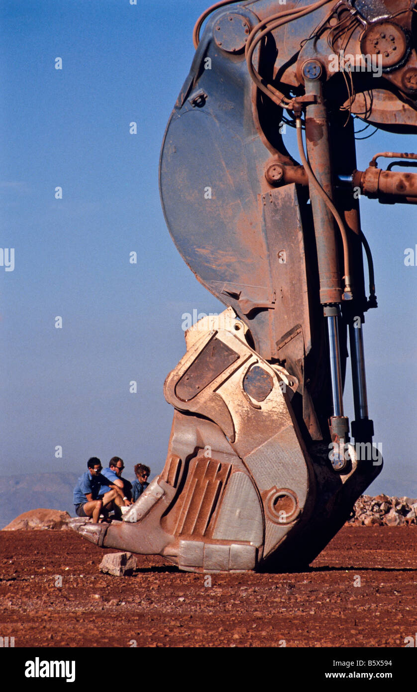 Smoko für Minenarbeiter, Outback Australien Stockfoto