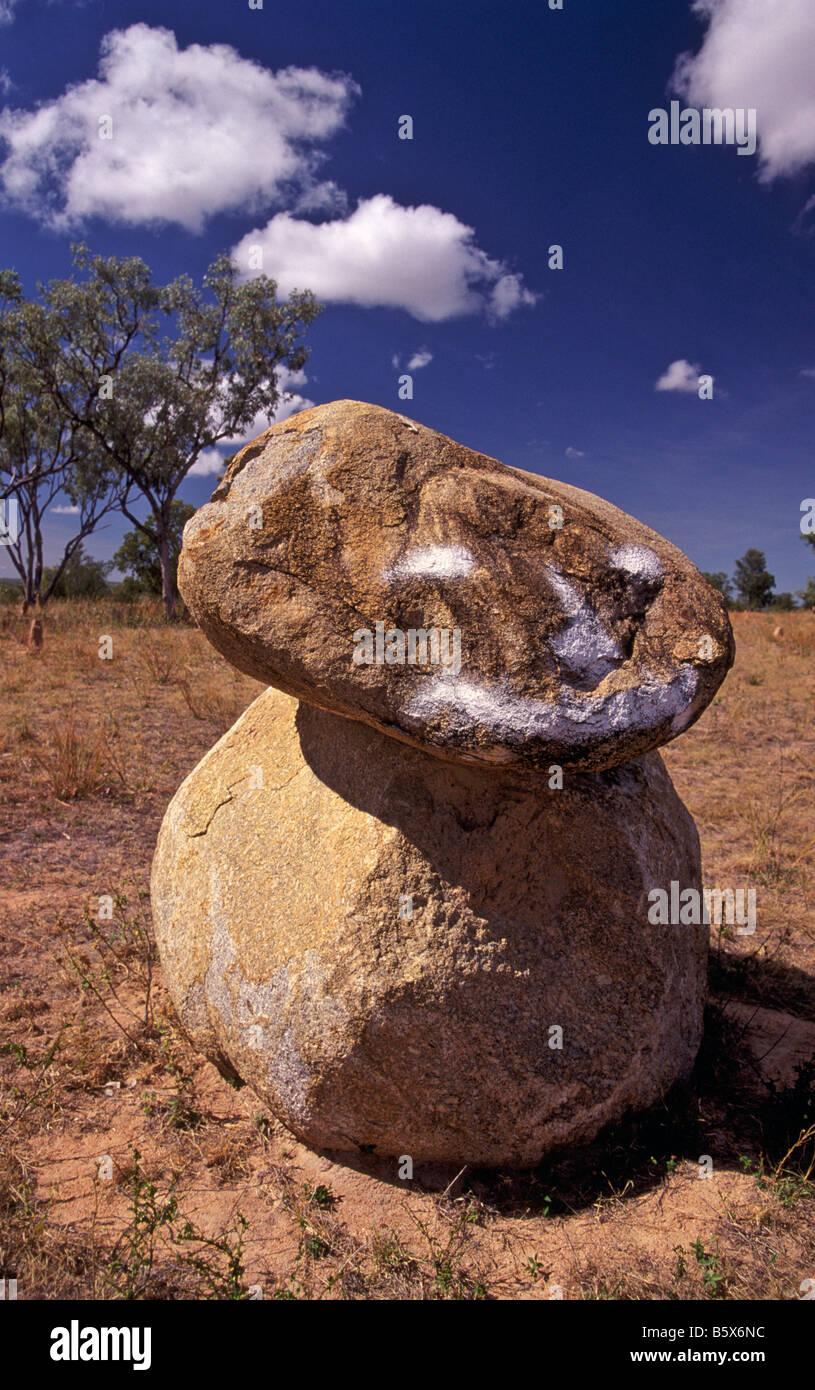 Am Straßenrand Kunst, Outback Australien Stockfoto