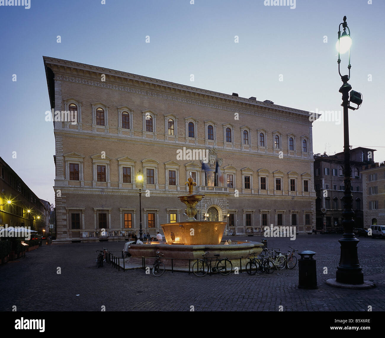 Palazzo Farnese, Rom Stockfoto