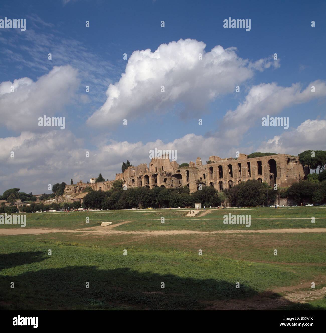 Forum Romanum: Palatino Stockfoto