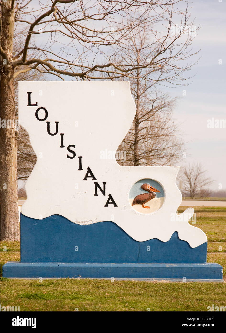 Willkommen in Louisiana Schild USA Stockfoto