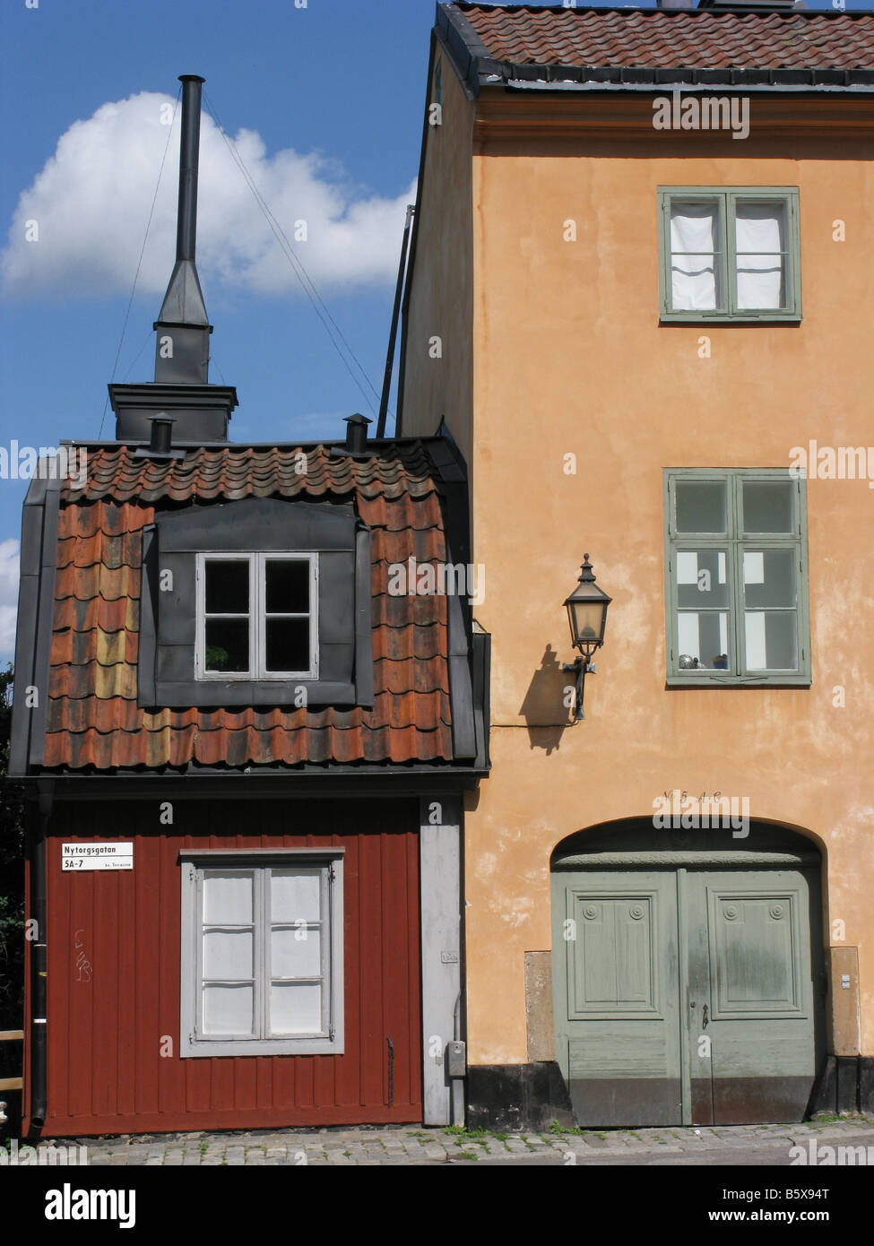 Historische Gebäude im Stadtteil Sodermalm in Stockholm, Schweden Stockfoto