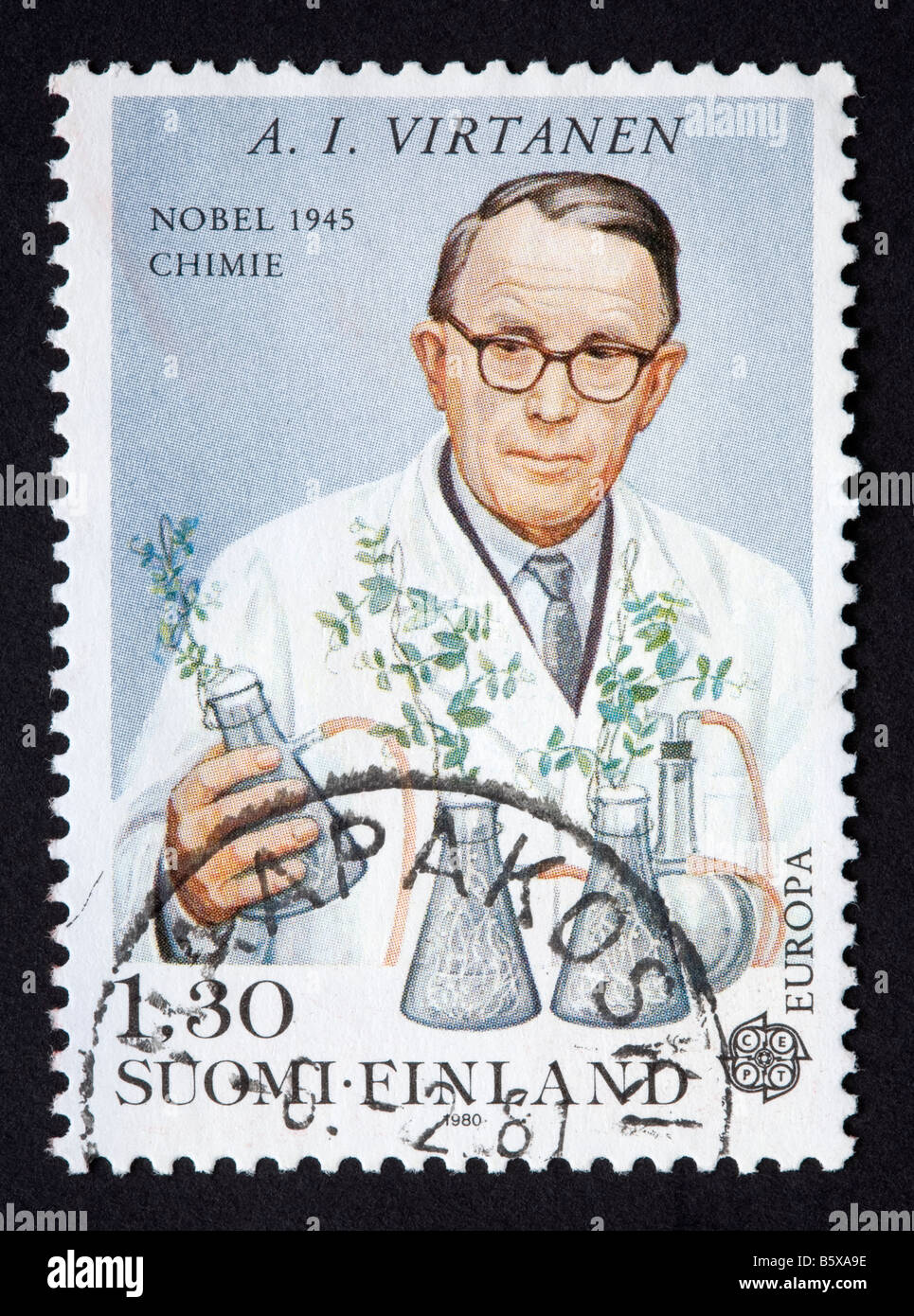 Finnische Briefmarke Stockfoto