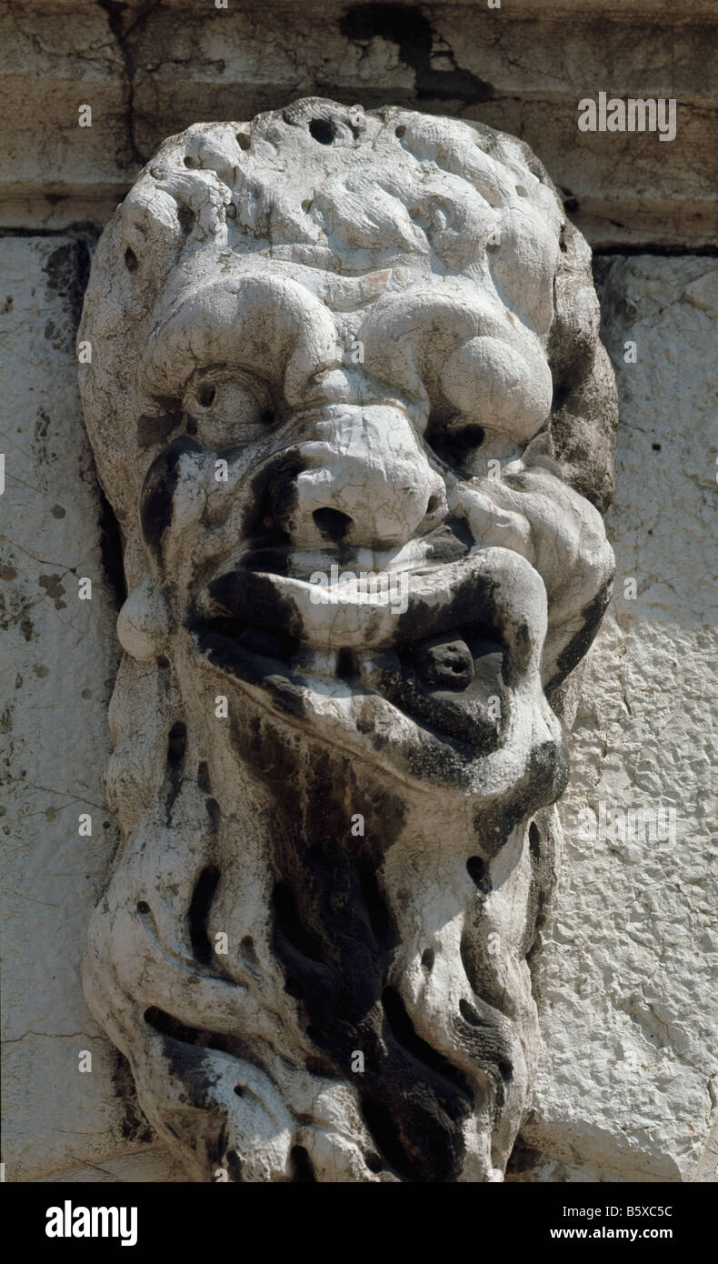 Grotesken Kopf Santa Maria Formosa Stockfoto