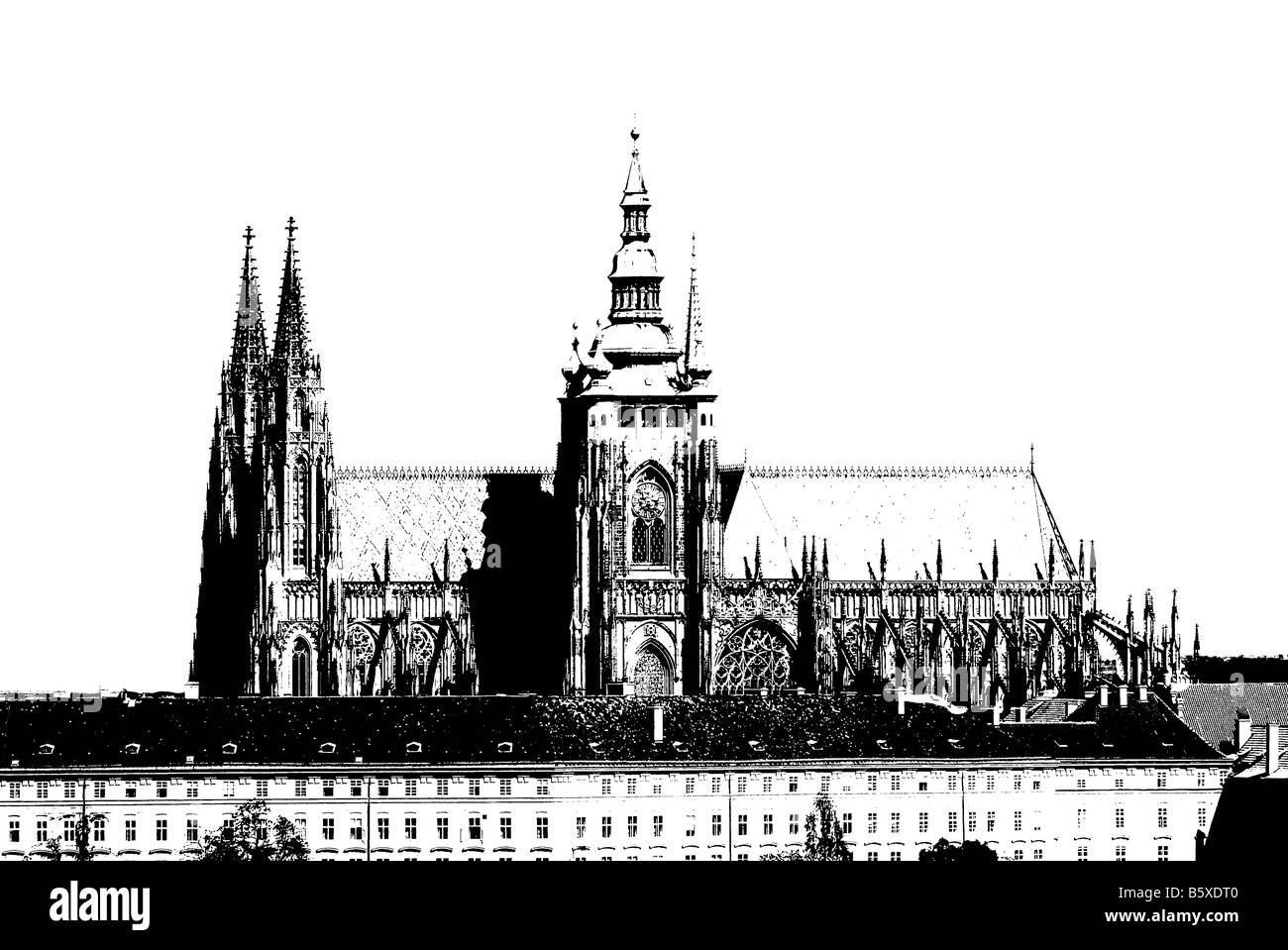 Hradschin - Kathedrale von St. Vitus in der Pragerburg Stockfoto