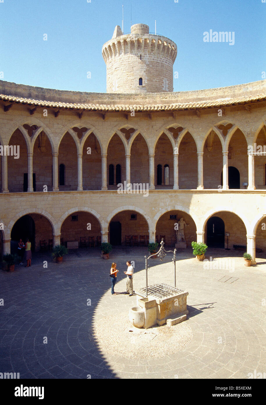 Das Schloss Bellver. Palma De Mallorca. Insel Mallorca. Balearischen Inseln. Spanien. Stockfoto