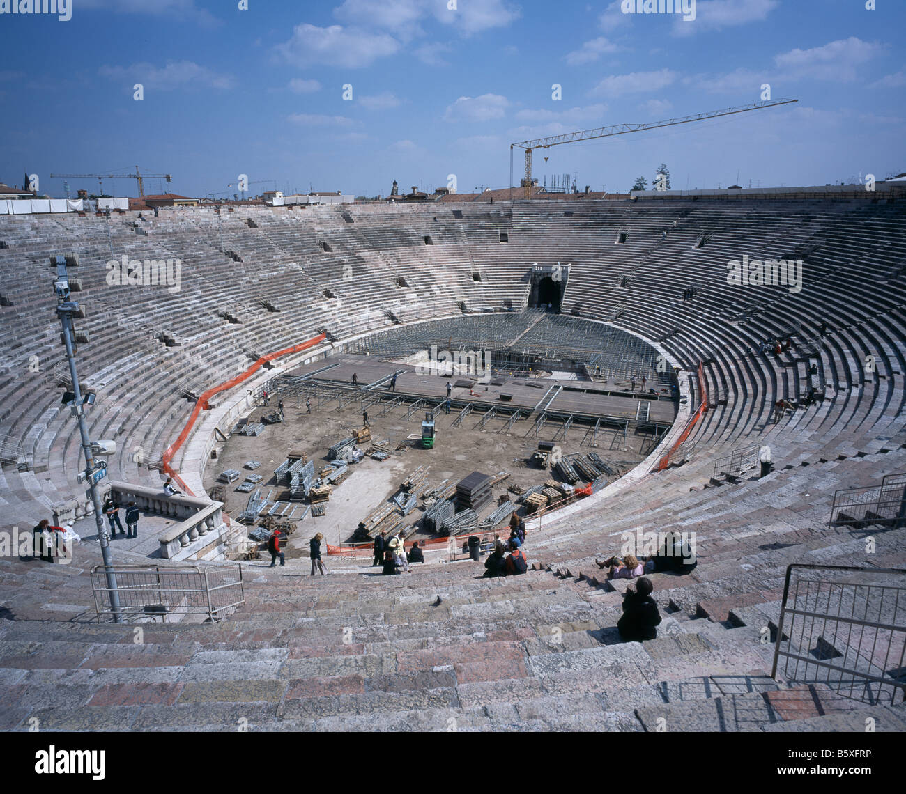 Verona Arena Innenraum Stockfoto