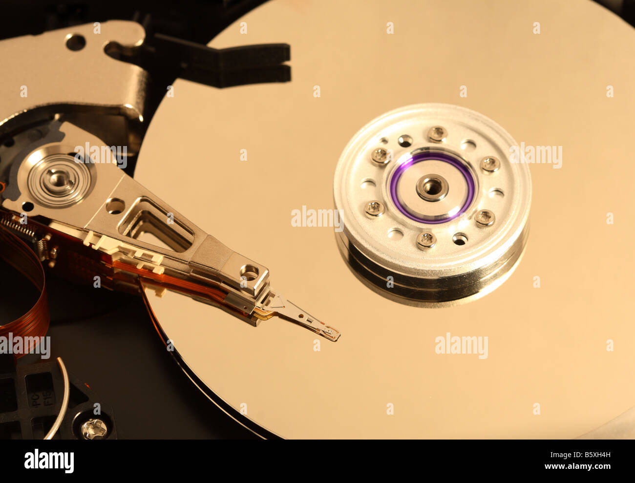 schöne Nahaufnahme Bild von Festplatte Stockfoto