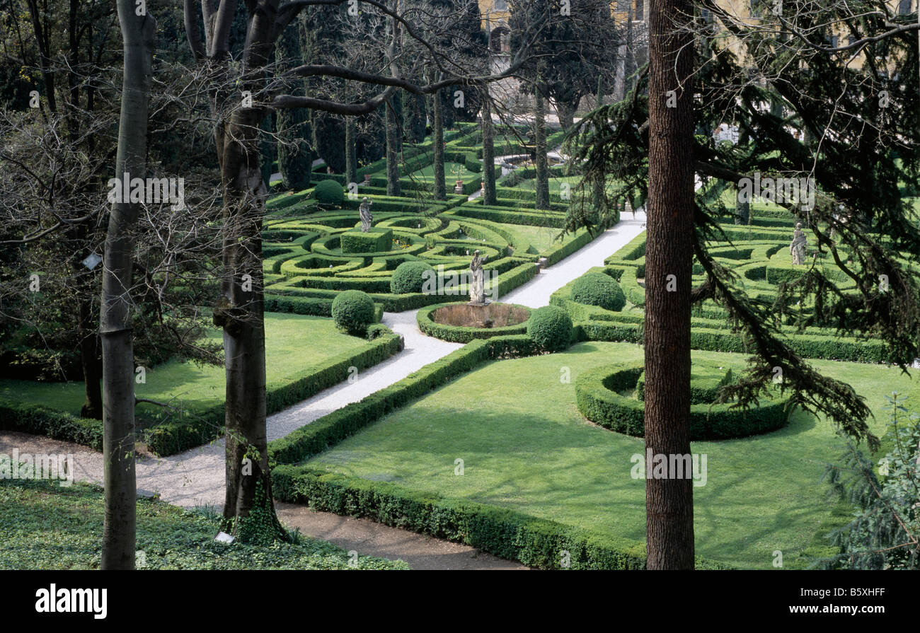 Verona, Giusti Gärten Stockfoto