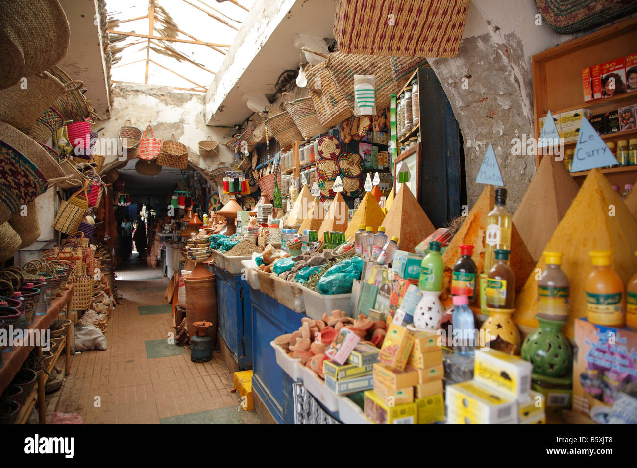 Straßenmarkt, Essaouira, Marokko, Afrika Stockfoto