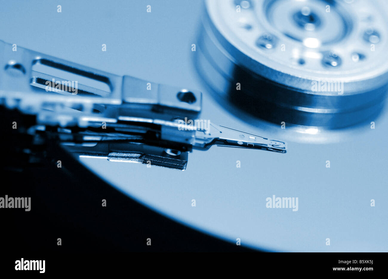 schönes Bild von Nahaufnahme Festplatte Hintergrund Stockfoto