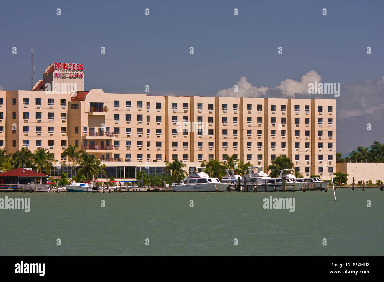 BELIZE Stadt BELIZE Princess Hotel Casino am Wasser in Fort George Bereich Stockfoto