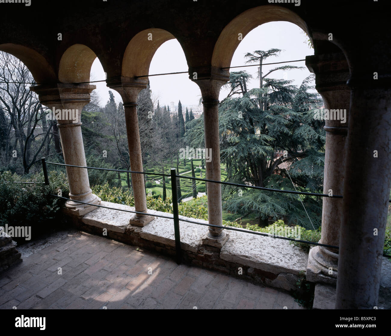 Verona, Giusti Gärten und Pavillons Stockfoto