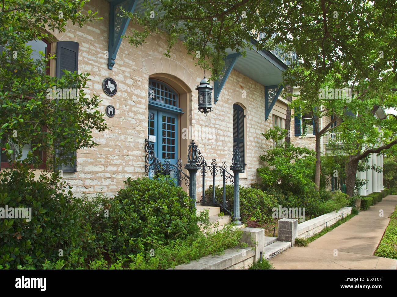 Texas Hill Country Austin Bremond Block Historic District 19. Jahrhundert Häuser Stockfoto