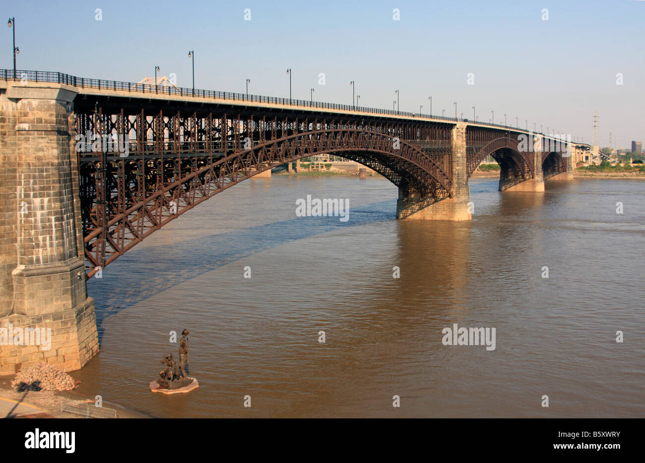 St. Louis-Brücke über den Mississippi Stockfoto