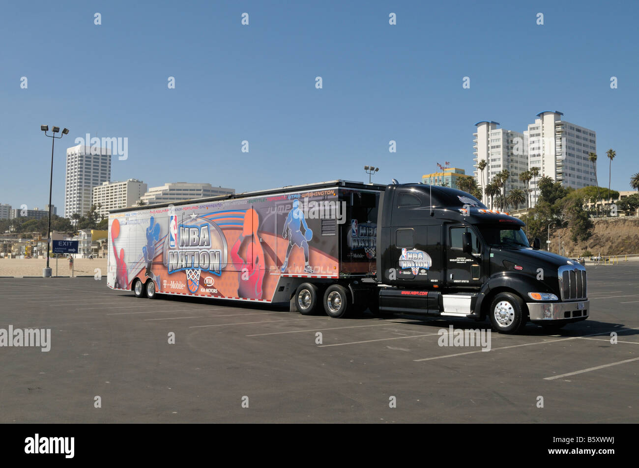 NBA-Nation Lkw bereit und wartet auf spezielle Event-Tag Stockfoto