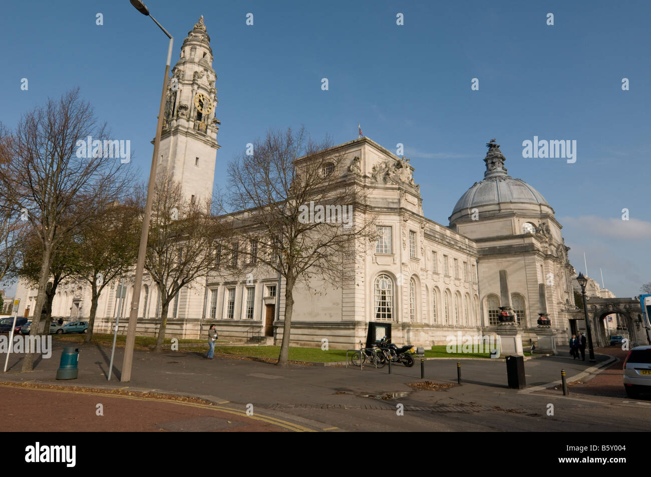 Cardiff Bürgerzentrum Rathaus lokale Gemeindeverwaltung Sitz Gebäude Süd-Wales UK Stockfoto