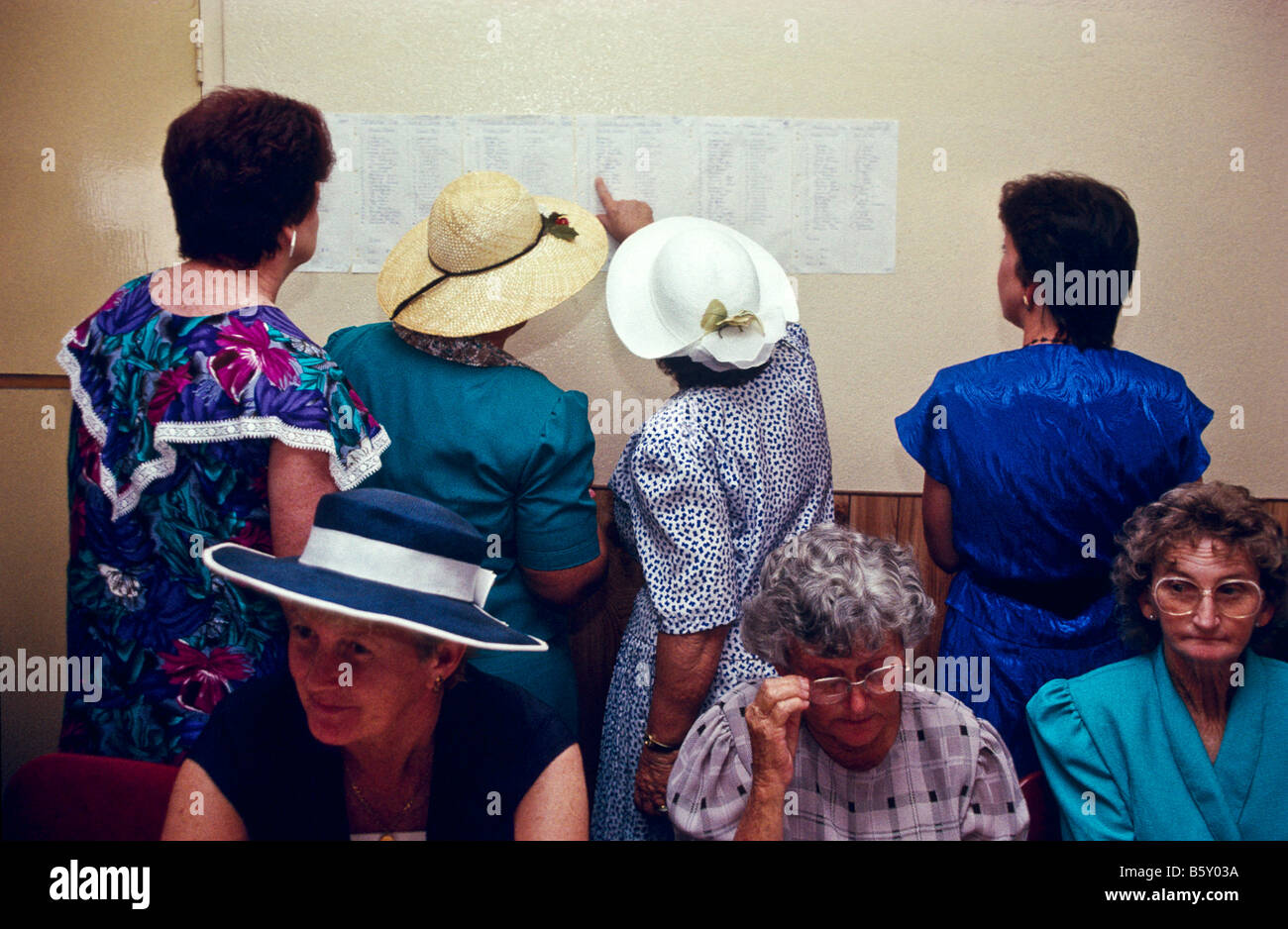 Frauen im ländlichen Mittagessen, Australien Stockfoto