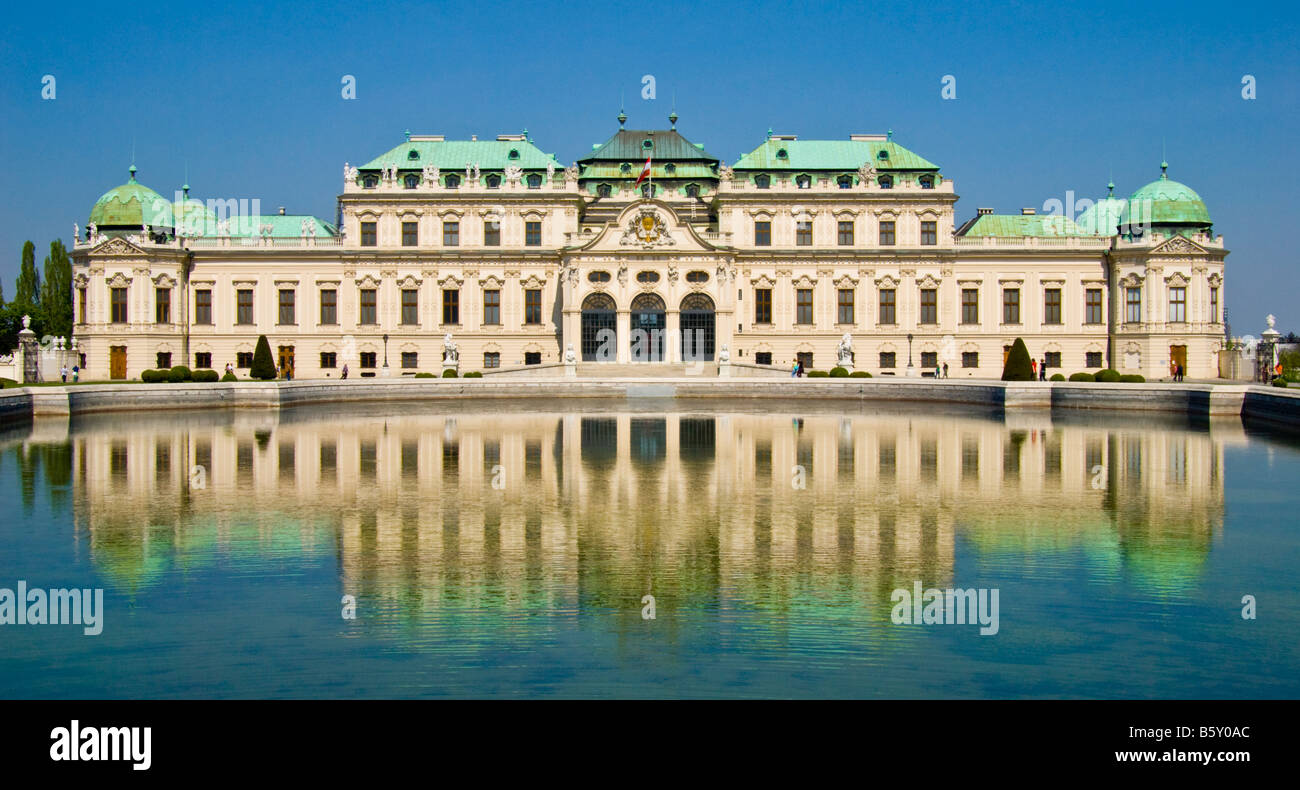Wien, Österreich. Oberes Belveder und österreichische Gallerie (obere Belvedere und Österreichische Galerie) Stockfoto