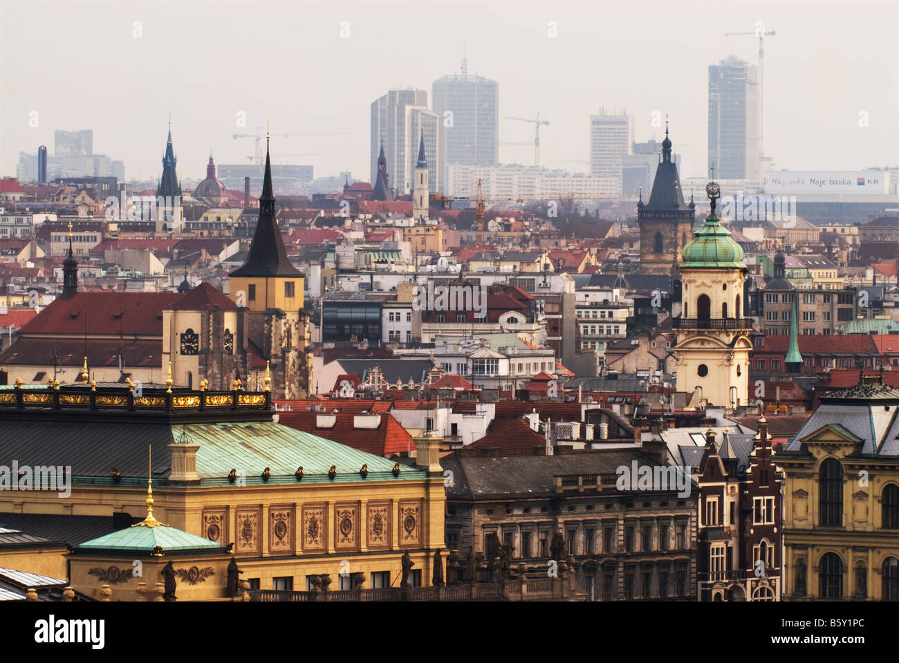 Skyline von Prag, Tschechische Republik Stockfoto
