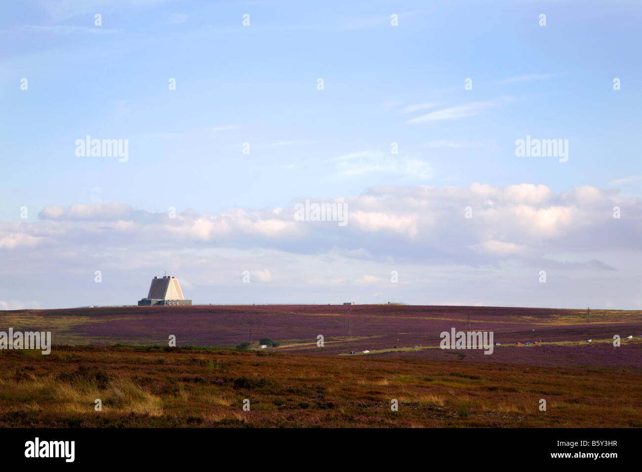 RAF Fylingdales Frühwarnung Station Raketenstarts Moor Yorkshire England Stockfoto