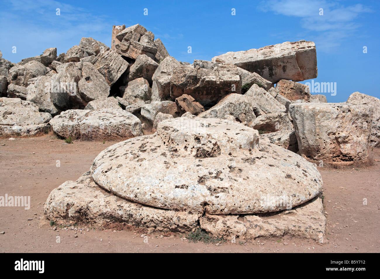 Tempel G, östlichen Hügel, Selinunte, Sizilien Stockfoto