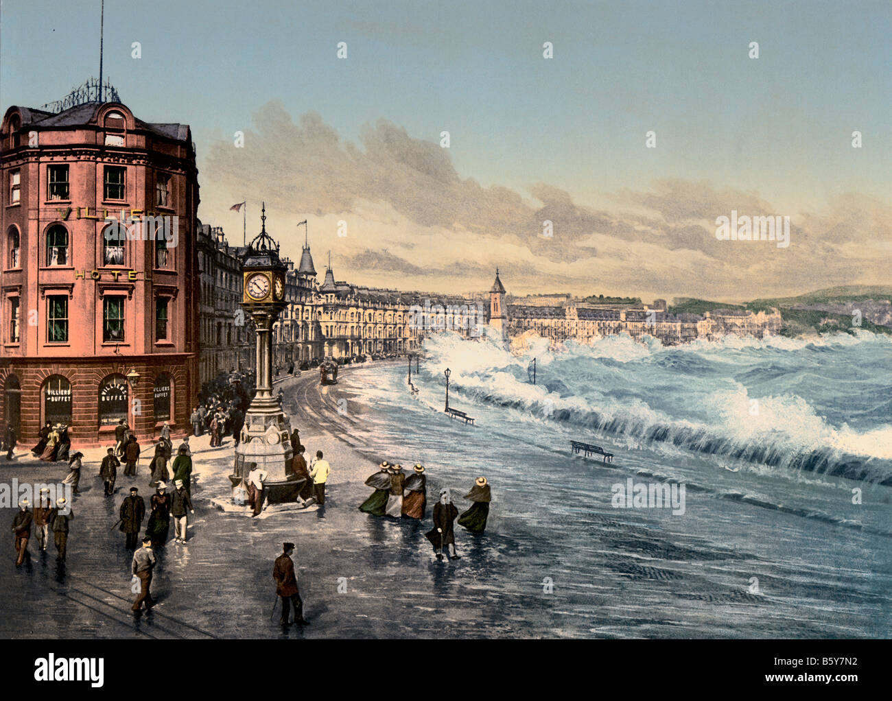 Loch-Promenade während eines Sturms, Douglas, Isle Of Man, England Stockfoto