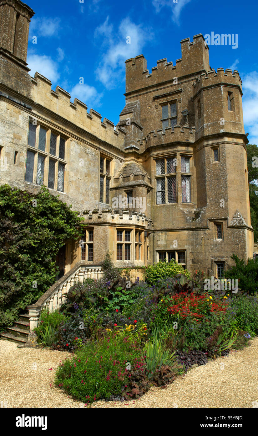 Sudeley Castle in der Nähe des Dorfes Winchcombe in den Cotswolds, England. Stockfoto