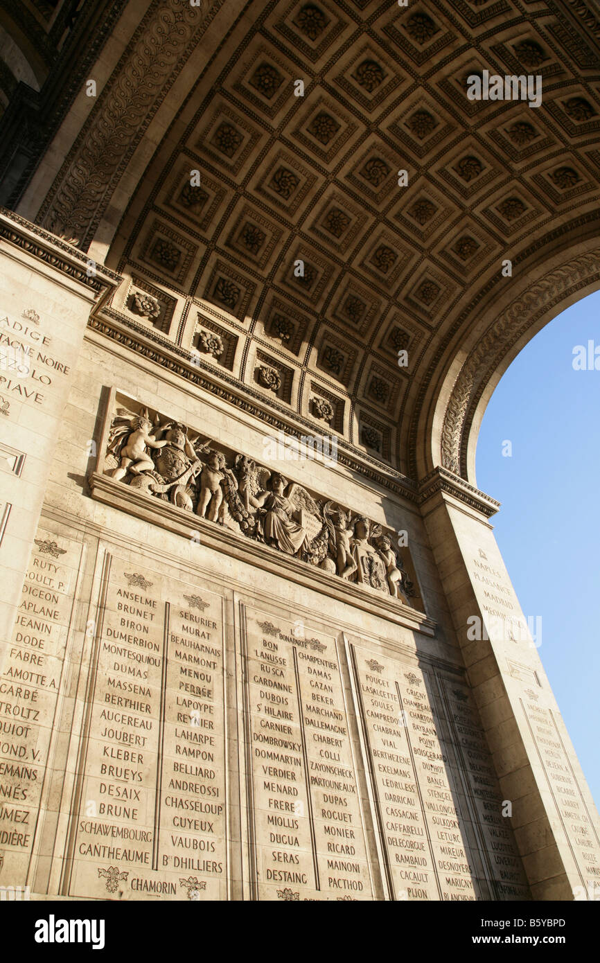 Arc de Triomphe Paris Frankreich Stockfoto