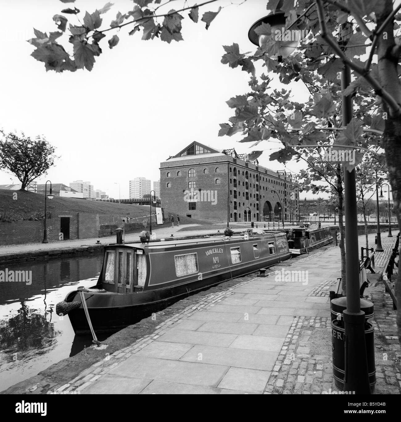 UK England Manchester Castlefield Bassin Narrowboat über Bridgewater Canal Stockfoto