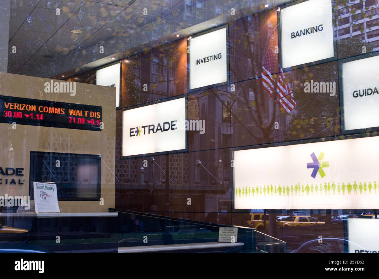 E * Trade Finance Centers in New York NY gesehen Stockfoto