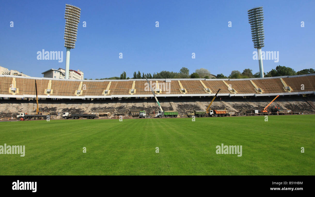 Bautätigkeit auf ein Sportstadion Stockfoto