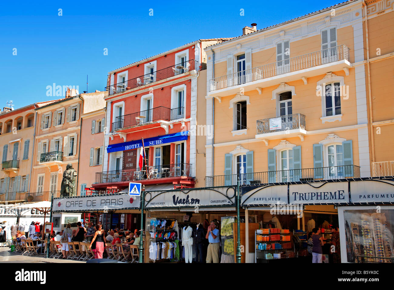 Hafen von St. Tropez, Côte d ' Azur, Südfrankreich Stockfoto